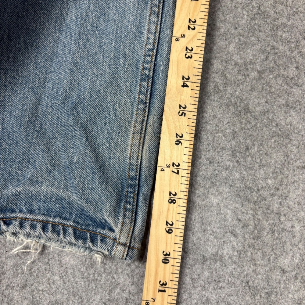 Levis 550 Relaxed Fit Tapered Leg Jeans M 38x30 Light Wash Blue Denim Distressed - Picture 4 of 7